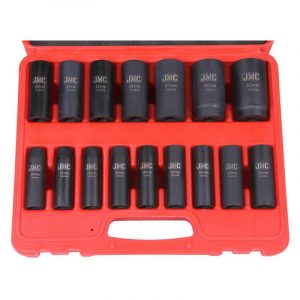 Jeu de douilles à impact profond 16pcs 1/2 "